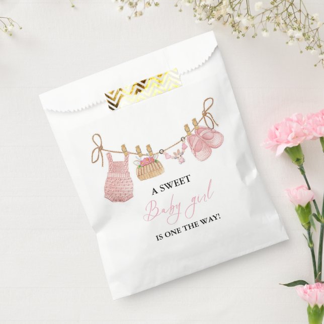 Pink Girl Bohemisch Clothes Kinderdusche Geschenktütchen (Versiegelt)