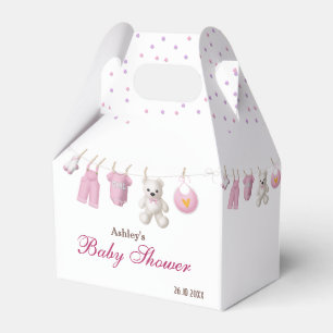 Pink Girl Clothesline Baby Showbox Geschenkschachtel