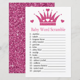 Pink Girl Crown Baby Wortspiel