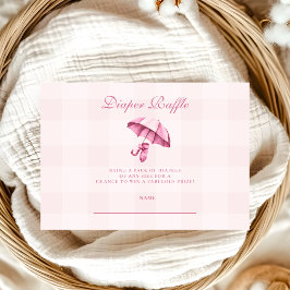 Pink Girl Golf Baby Duschvorrichtung Diapper Raffl Begleitkarte