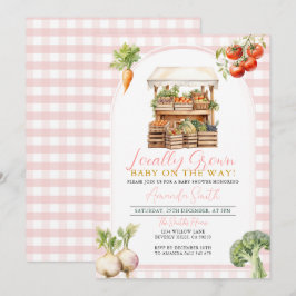 Pink Girl - Grown Fresh Market Kinderdusche Einladung