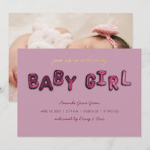 Pink Girl Mylar Balloon Baby Ankündigung