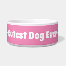 Pink Girl Niedlicher Hund je Pet Napf