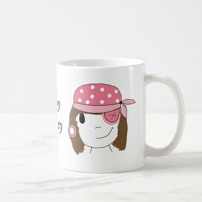 Pink Girl Pirate Kaffeetasse (Rechts)