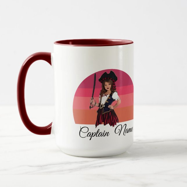 Pink Girl Pirate Tasse (Links)