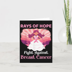 Pink Girl Rays of Hope Kämpfe gegen Brustkrebs Karte
