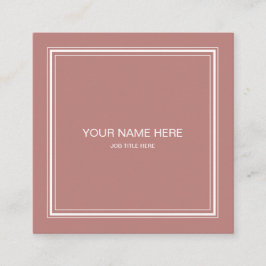 Pink Girl Rose Gold Beruflich Quadratische Visitenkarte