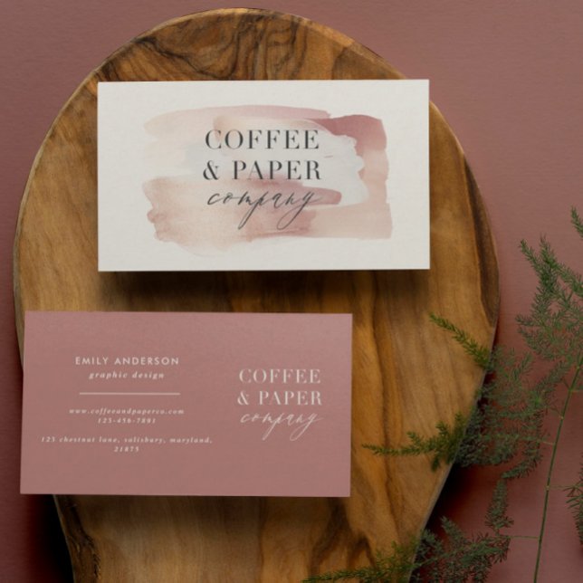 Pink Girl Rose Gold Moderne stilvolle Visitenkarte (Von Creator hochgeladen)