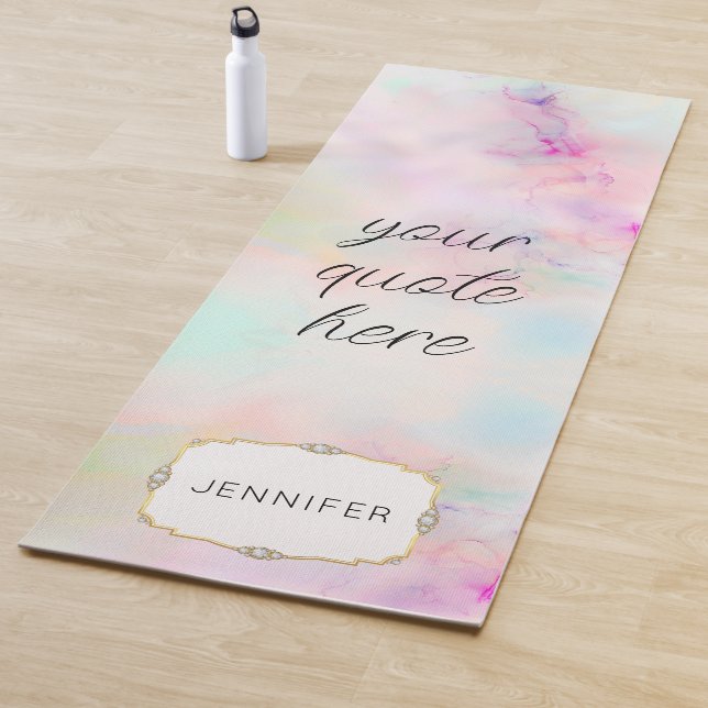 Pink Girl Soft Pastel Gradient Alkohol Tinte Custo Yogamatte (Beispiel)