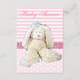 Pink Girl Vintag Bunny Baby Dusche Einladung