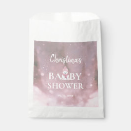 Pink Girl Winter Baby Dusche Geschenktütchen