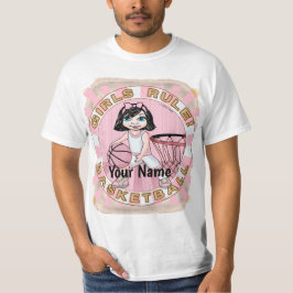 Pink Girls Basketball T - Shirt