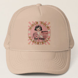 Pink Girls Basketball Truckerkappe