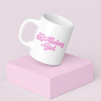 Pink Girly Birthday Girl 1. Geburtstagskaffee Kaffeetasse
