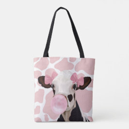 Pink Girly Bubblegum Blflüge Kuh Tasche