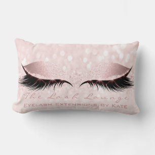 Pink Girly Glitzer Makeup Lash Augapfel Sweet Lendenkissen