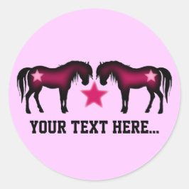 Pink Girly Personalisiert Horly Runder Aufkleber