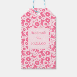 Pink Girly Scrunchies Pattern Cute Hair Accessory  Geschenkanhänger