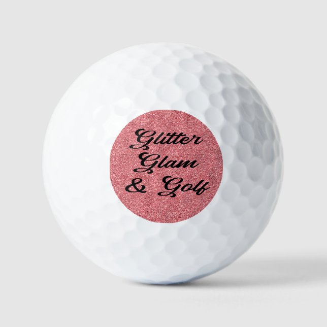 Pink Girly Womans Golfball (Vorderseite)