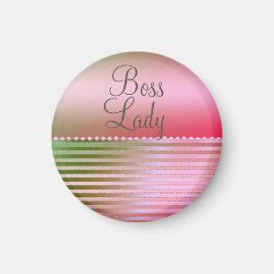 Pink Glam Boss Lady Magnet