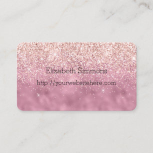 Pink Glam Glitz Glitzer Visitenkarte