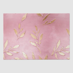 Pink Glam Gold Blätter Seidenpapier