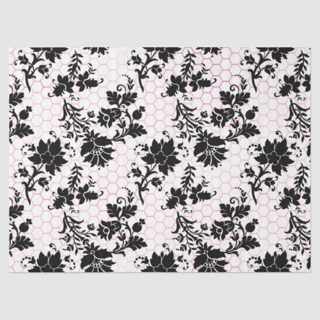 Pink Glam Honeycomb Serie Design #17 Seidenpapier (Vorderseite)