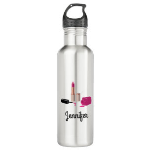 Pink Glam Lipstick & Nail Polnische Schönheit Them Edelstahlflasche