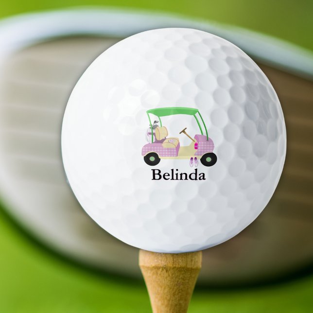Pink Glamour Golf Cart mit Namen Golfball (Von Creator hochgeladen)