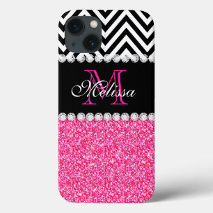 PINK GLITTER BLACK CHEVRON MONOGRAMMED TITLE_SEO2