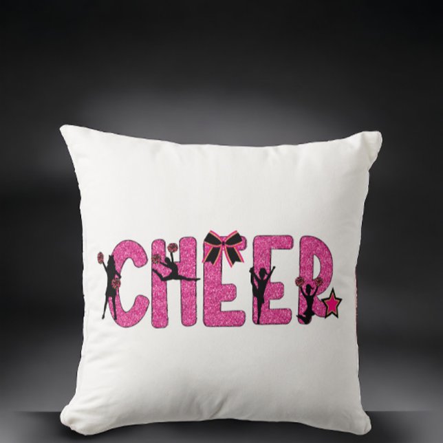Pink Glitter Cheerleader Cheerleader Cheer Kissen (Von Creator hochgeladen)