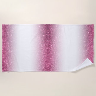 Pink Glitter Funkel Fancy Glamour – Umschlag-Linie Strandtuch
