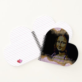 Pink Glitter Leonardo Da Vinci Gioconda Notizbuch
