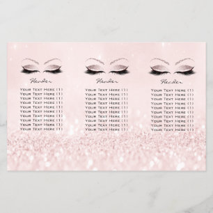 Pink Glitter Makeup Augen Wimpern DL 3 Flyer
