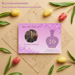 Pink Glitter Paris Duftstudio Sweet 16 Save The Date
