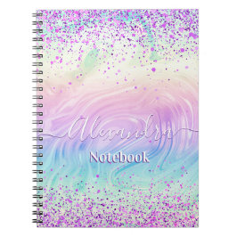 Pink Glitter Pastel Custom Notizblock