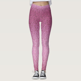 Pink Glittery Gradient Leggings