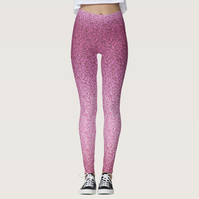 Pink Glittery Gradient Leggings (Vorderseite)