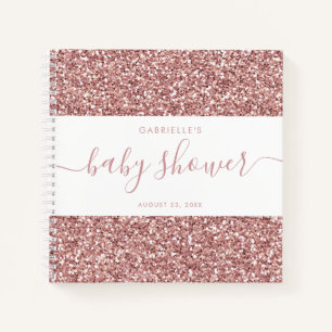 Pink Glitzer Baby Showbook Memory Notizbuch