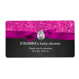 Pink Glitzer Babydusche Halbpension Wasserflasche
