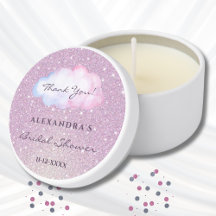Pink Glitzer Dreamy Cloud Brautparty Vielen Dank