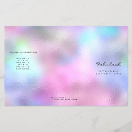 Pink Glitzer Makeup Lash Holographic Blue Flyer