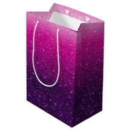Pink-Glitzer-Muster Mittlere Geschenktüte