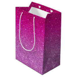 Pink-Glitzer-Muster Mittlere Geschenktüte