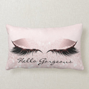 Pink Glitzer Pastel Makeup Lashes Lendenkissen