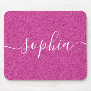 Pink-Glitzer-Skriptmouse-Pad Mousepad