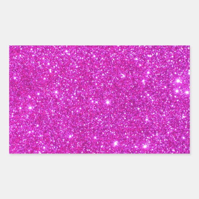 Pink-Glitzer-Sparkle-Design Rechteckiger Aufkleber (Vorderseite)