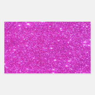Pink-Glitzer-Sparkle-Design Rechteckiger Aufkleber
