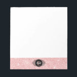 Pink-Glitzer-Sparkon-Monogramm Notizblock<br><div class="desc">Dieses niedliche Monogramm-Notizblock hat ein Schwarzweißmonogramm auf einem schönen rosa Glitzer Hintergrund. Paddeln Sie mit dem Namen Ihrer Wahl. So viel Spaß für Mädchen,  wieder zu Schulmaterial. Entworfen für Sie von BlackBerry Boulevard.</div>