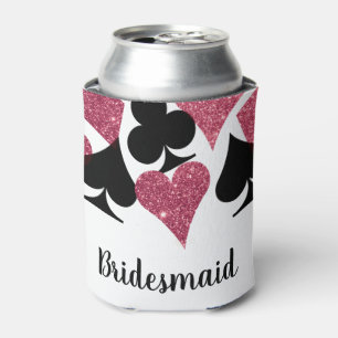Pink Glitzer Vegas Bridesmaid Custom kann kühler Dosenkühler